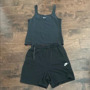 Nike Black Tank Top and Shorts Set